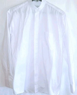 Camisa blanca Daniel Ellissa New York para hombre 17 32/33 manga larga cuello banda Foto 1 de 4