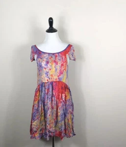 Somedays Lovin Womens Dress Keyhole Back Short Sleeve Babydoll Size XS New - Picture 1 of 4