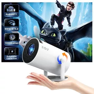 Mini Beamer 4K Full HD 1080P 180°Dreh Tragbarer Projector Klein Video Android TV - Bild 1 von 25