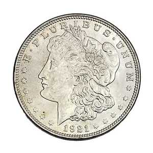 BU UNCIRCULATED 1921 MORGAN SILVER DOLLAR COIN - Picture 1 of 2
