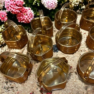 Baskets Mini Brass Baskets: Mix And Match Or One Style: So Chic At 3" Diameter - Picture 1 of 8