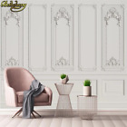 White Plaster Line Door Photo Mural Wallpaper Room Entrance  3D Wall Papers