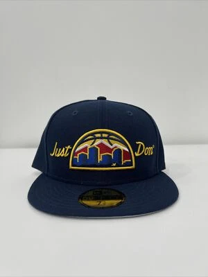 Denver Nuggets New Era Just Don Gorra Ajustada NBA Sombrero Azul Talla 7 3/8 Foto 1 de 4