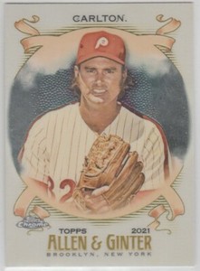 2021 Topps Allen & Ginter Chrome #145 Steve Carlton HOF Philadelphia Phillies