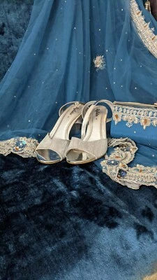 Impresionante Vestido de Boda Paquistaní - Totalmente Nuevo Nunca Usado Con Bolso/Zapatos a Juego Foto 1 de 4