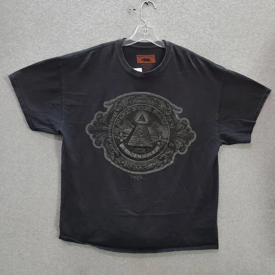 Camiseta Ring of Fire Hombre 2XL Negra No En Venta United All Seeing Eye Gráfico Foto 1 de 4