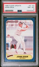 1986 Fleer Update #U-61 John Kruk Rookie PSA 8 NMMT