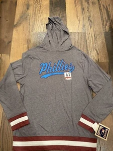 Philadelphia Phillies MLB Men's Lightweight Vintage Logo Hoodie - Picture 1 of 8