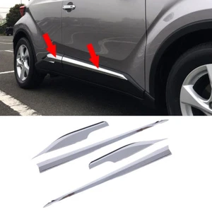 Fits Toyota C-HR CHR 2016-2024 Chrome Body Side Door Molding Cover Trim Deocr - Picture 1 of 10