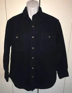 Gander Mountain Guide Series Mens Navy Blue Heavy L/S Shirt Sz Small EUC - Picture 1 of 8