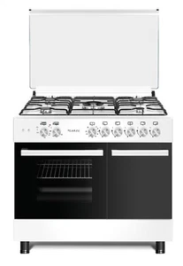 Cucina da 90x60 BIANCA LAR.EL forno ELETTRICO con vano porta bombola 5 fuochi - Foto 1 di 5
