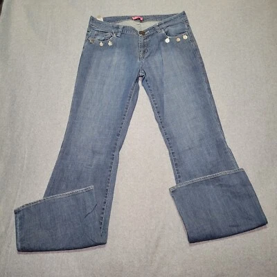 BCBG Jeans Womens 8 Blue Flared Bellbottoms Bootcut Mid Rise Casual Retro - Image 1 of 4