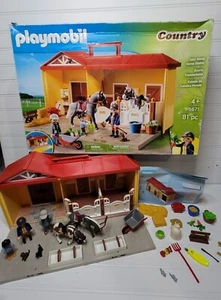 Playmobil Country #5671 Take Along Horse Stable Equestrian Country 81 pieces - Picture 1 of 7