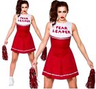 Ladies FEAR LEADER Cheerleader Halloween Zombie Fancy Dress Costume UK 6-24