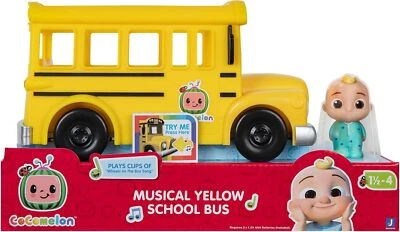 NEW CoComelon Musical Yellow School Bus With JJ figure - Image 1 of 4