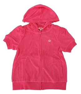 JUICY Kids Sweater Girl Cotton Rose Logo Full Zip Hooded s.Tag 7/8 years 70usd - Picture 1 of 7