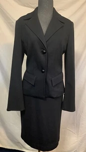 Vintage Spiegel Skirt Suit. Black. Sz 6. Skirt and Blazer. - Picture 1 of 8