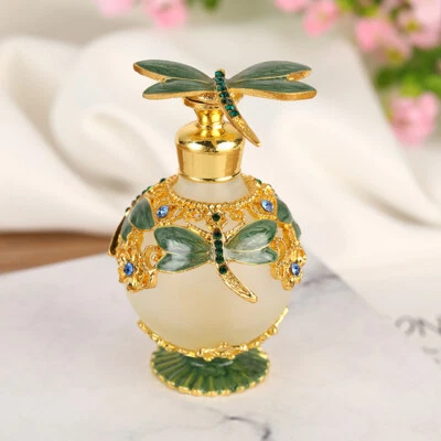 Nuevo frasco de perfume de estilo vintage Dragonfly 25mL en verde esmeralda Foto 1 de 4