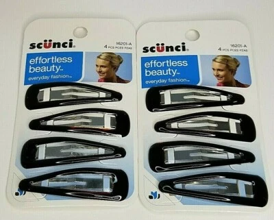 Scunci Barrettes/Clips a presión lote de 4 piezas de 2 #16201-A 2,25" Foto 1 de 2
