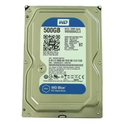 Western Digital 500GB WD5000AZLX 7200RPM 32MB SATA 3.5" PC HDD Hard Disk Drive - Image 1 of 3