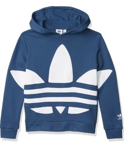 Adidas Originals Youth Medium (10-12) Blue/White Trefoil Pullover Hoodie  - Picture 1 of 6
