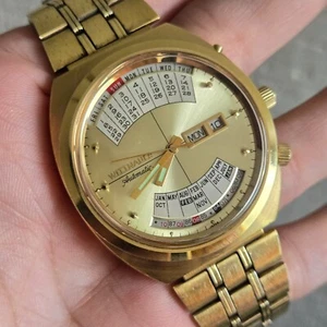 Vintage WITTNAUER 2002 Perpetual calendar men's automatic watch day/date 1970s - Picture 1 of 16