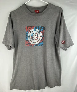 Vintage Element Quadrant T Shirt Mens Large Gray Y2k Streetwear Skate - Picture 1 of 8