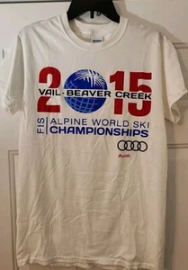 2015 Audi Fis Ski World Cup Shirt Size Large Small Tee TShirt - Picture 1 of 7