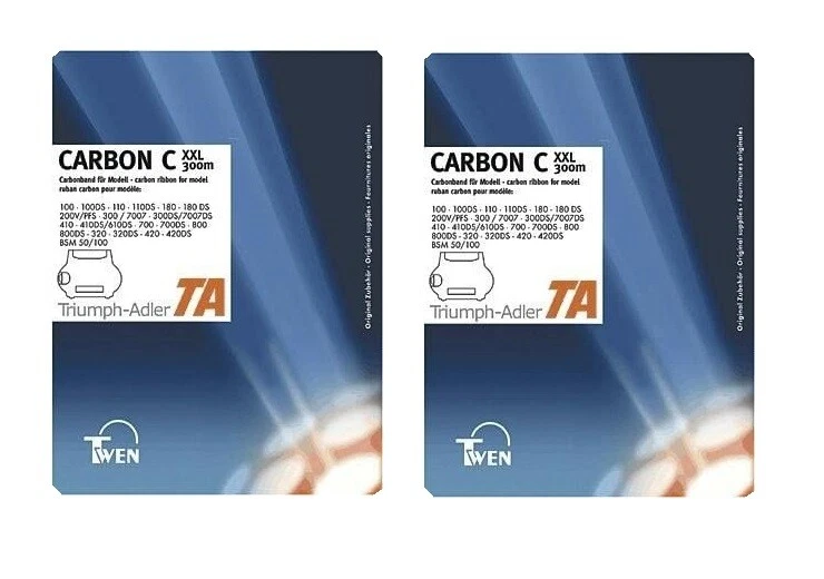2 Original Ribbon Gr. 188 Triumph Adler 100 110 180 SE 320 420 7007 Carbon XXL - Image 1 of 1