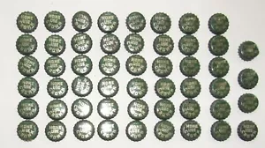 HOME USE CROWN UNUSED CORK BOTTLE CAPS GREAT FOR HOME BREWING GREEN SILVER 52 - Picture 1 of 1