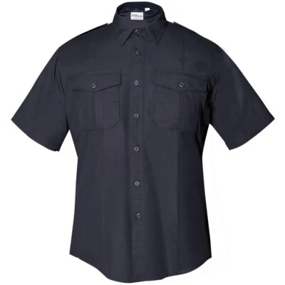 NEW FLYING CROSS FX7100 FX FLEX CLASS B MENS MEDIUM SHORT SLEEVE SHIRT LAPD NAVY - Image 1 of 2