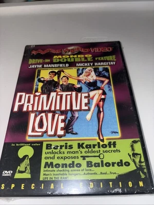 Brand NEW Primitive Love Special Edition DVD, 2001 Starring Jayne Mansfield cult Foto 1 de 4
