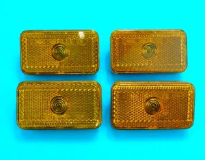 4 x Amber Side Marker Lights & Reflector - Trailers & Horsebox   #8735 - Picture 1 of 1