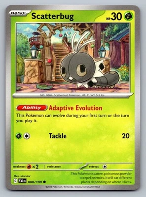 Pokemon TCG SV01: Scarlet & Violet Base Set Scatterbug 008/198 - Image 1 of 2