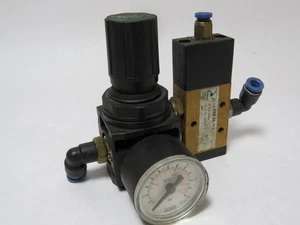 Pneumax 228.32.11.1 3/2 Directional Control Valve w/ Regulator 1/8"NPT USED - Picture 1 of 4