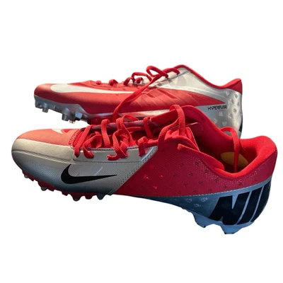 Nike Vapor Talon Elite Size 13 Red & Silver Cleats *New* - Image 1 of 4