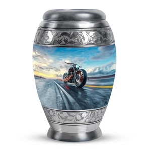 Motorcycle Urn For Human Ashes Female, Cremation Urns Large Adult, 10 Inch - Picture 1 of 3