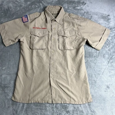 CAMISA UNIFORME BOY SCOUT BSA Juvenil Grande Manga Corta Tostada Foto 1 de 4