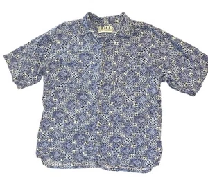 Vintage Tribes kurzärmliges Hemd mit Knopfleiste - Herren Größe Medium - blau Native - Bild 1 von 4