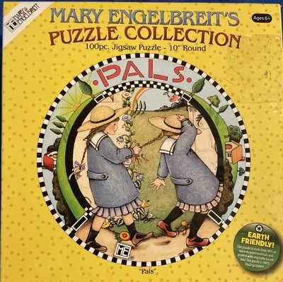 Mary Engelbreit's Puzzle Collection “Pals”100 Round Jigsaw 10” New - Image 1 of 3