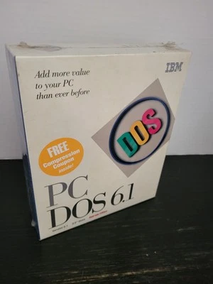 IBM PC DOS Version 6.1 3.5" Disks UPGRADE Edition 1993 BRAND NEW SEALED - Image 1 of 4