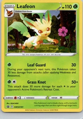 Leafeon Holo Promo SWSH: Sword & Shield Promo Cards SWSH191 NM - Image 1 of 2