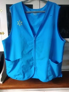 Walmart Employee Vest Blue Zip-Up W/Pockets Men's Size XL - Picture 1 of 8