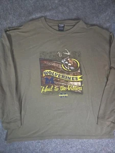Michigan Wolverines Shirt Long Sleeve Mens 2XL NCAA Football Deer Tee - Picture 1 of 9