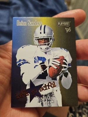 Playoff Deion Sanders 1996 Regreso a la Escuela Promo Dallas Cowboys (HOF) Casi Nuevo-Como Nuevo Foto 1 de 3