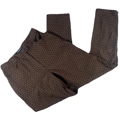 Pantalones Harold's Marrón Estampado Geométrico Para Mujer Talla 4 Carrera Informal Foto 1 de 4