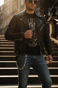 Men Biker Key Wallet Chain Silver Color Metal Skull Charms Jeans Gothic Fashion - Picture 1 of 24