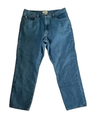 Pantalones de mezclilla LL Bean para hombre forrados de franela calce clásico azul 40x32 (38x31 real) Foto 1 de 4