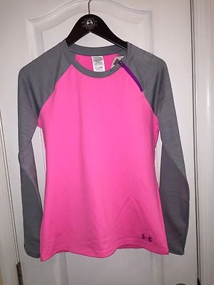 Under Armour Pink Thermal Top Long Sleeve Shirt Youth Girl's XL Nwt - Image 1 of 3
