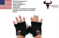Leather Weightlifting Glove Mesh Gym Gloves Padded Lifting Gloves TEGUS GEAR